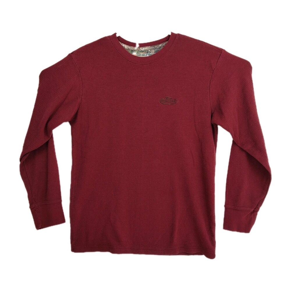 Realtree men's pullover‎ crew-neck sweater, M, burgundy, long sleeves VGC